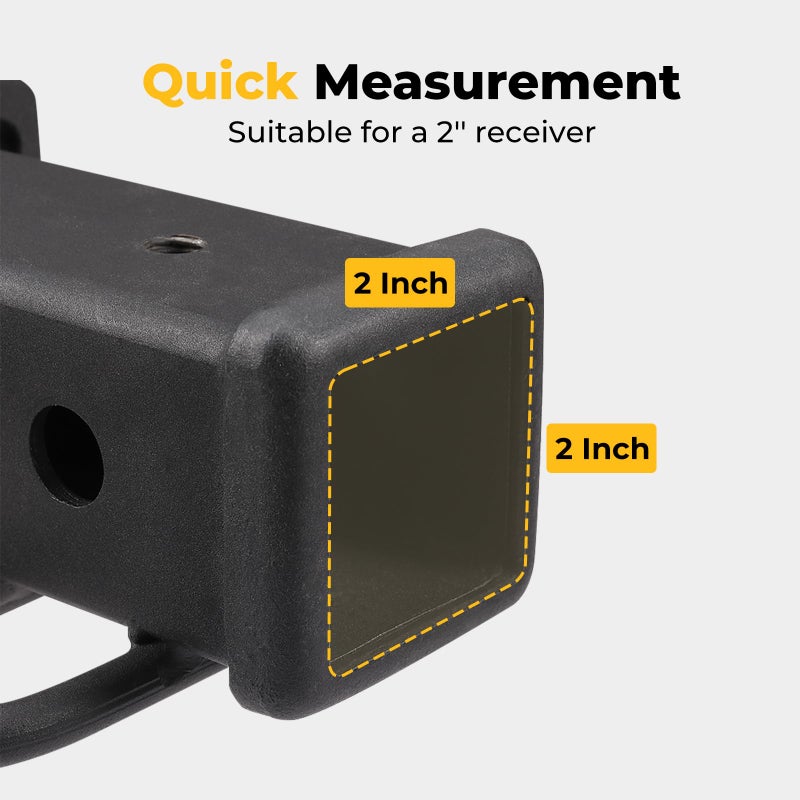 BougeRV 2 Inch Trailer Hitch Cover Tube Cover Plug Cap Rubber Fits 2 Inch Receivers Class 3 4 5 for Toyota Ford Jeep Chevrolet Nissan Dodge Ram Porsche Mercedes Benz Polaris Ranger ATV UTV Polaris - Image 3